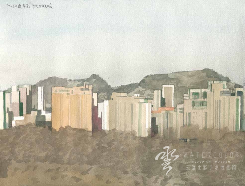 09杜大恺，青岛印象之四，31cm×41cm，2018 年